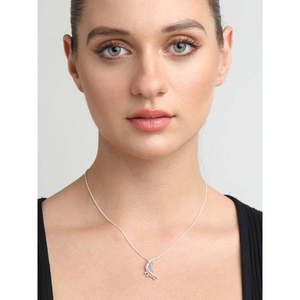 Collier pendentif iris en argent sterling 925 CLARA, diamant taille marquise, motif géométrique floral en rhodium avec zircon et opale - Product Image 5