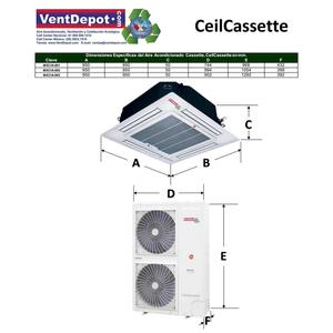 Condizionatore d'Aria a Cassetta, MXCIA-002, 48000BTU, 4.0 Ton, R- - Product Image 3