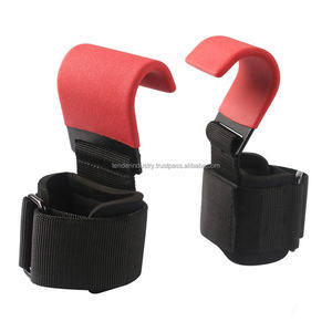 Weightlifting Hook Training Gym Grips Straps Bandage Gloves Fitness Steel Hand <b>Bar</b> Hooks - Product Image 1