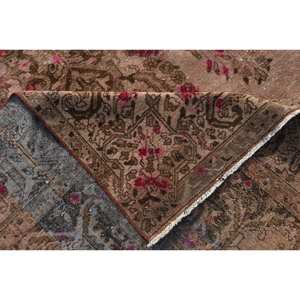 พรมขนสัตว์ตุรกีสีเบจสีน้ำตาล7x11ft คลาสสิกดีไซน์การเย็บปะติดปะต่อกันสำหรับห้องนั่งเล่นทางเข้าหรือด้านหลังของยางข้างเตียง - Product Image 2