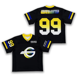 Vente en gros Hommes Crop Boxy Streetwear Football Mesh Fan Jersey Américain Personnalisé Mesh Football Maillots en Blanc - Product Image 5