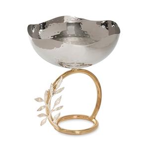 Nouvel arrivage Grand bol à fruits en aluminium Design de fleurs dorées Prix de gros Meilleur vendeur Bol en métal artisanal. - Product Image 3