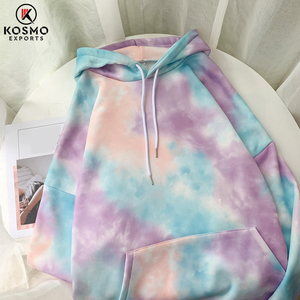 Sweat à capuche unisexe tie dye personnalisé de haute qualité à manches longues et à motif polaire lourd pour l'hiver - Product Image 5