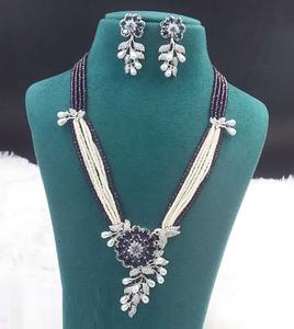 Nouveau collier et boucles d'oreilles en laiton ensemble Occasions formelles prix de gros spécial - Product Image 2