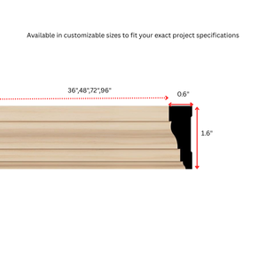 Plinthe de placard haut de gamme en bois massif, moulures personnalisées pour le bas des meubles de cuisine - Product Image 2