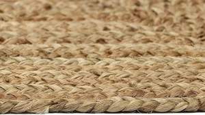 Naturel 4x6 FT tissé à la main réversible Pile moyenne ferme Jute tapis Logo personnalisable grande cuisine plage salle à manger porte tressée - Product Image 5