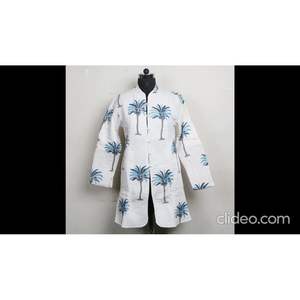 Short Sleeve Reversible Quilted Jacket <b>for</b> Ladies Floral Animal Block Print Custom Logo Bomber Winter <b>Coat</b> XL <b>for</b> Autumn <b>Spring</b> - Product Image 1