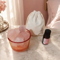 Nouveau design Cristal brut Parfumé Rose Facettes vives Exportateur d'usine Ocean Book Ready Tons mats Rose Pack unitaire Chine