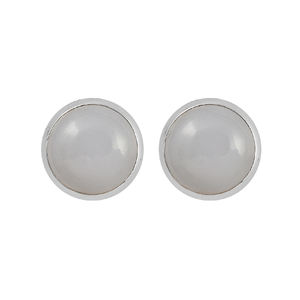 Classique 925 argent Sterling calcédoine naturel bleu pierres précieuses boucle d'oreille lunette réglage pour mariage ou fête cadeau pour les femmes - Product Image 2