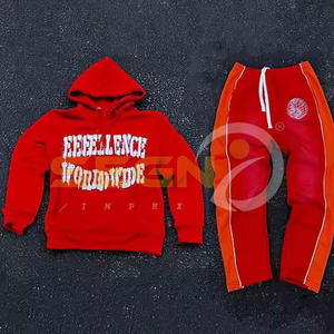 Chándal personalizado OEM, chándal de dos piezas, apliques, parche bordado desgastado, chándal, pantalones de chándal y conjuntos de jersey con capucha - Product Image 3