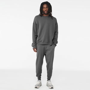 Jersey personalizado de cuello redondo para hombre, sudadera de algodón pesado, sudadera desgastada recortada de gran tamaño Vintage lavada - Product Image 4