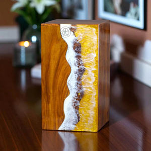 โกศฌฌาปนกิจศพแบบมีลักษณะเฉพาะ: ศิลปะเรซินในมหาสมุทรโกศแกะสลักตามสั่งสำหรับขี้เถ้าและขี้เถ้าของมนุษย์ - Product Image 6