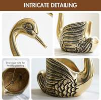 Paire de cygnes en métal doré pour la chance et l'amour, porte-bougie et objet de décoration pour la maison, le salon, le bureau, lot de 2 pour la décoration intérieure