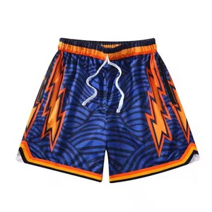 กางเกงขาสั้นบาสเก็ตบอลสำหรับผู้ชายพิมพ์โลโก้แบบมีตะเข็บลึกสำหรับฤดูร้อนกางเกงขาสั้นตาข่ายแบบธรรมดา5นิ้วสามารถปรับแต่งโลโก้ได้ตามต้องการ - Product Image 2