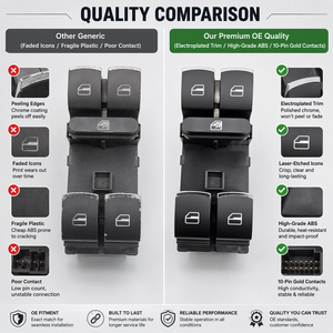 5ND959857 para VW Golf 5 6 GTI MK5 MK6 Jetta Tiguan Passat B6 CC Seat <span class=keywords><strong>Leon</strong></span> MK2 Fabio, Interruptor Maestro de Elevalunas Eléctrico, Botón de Control - Product Image 5