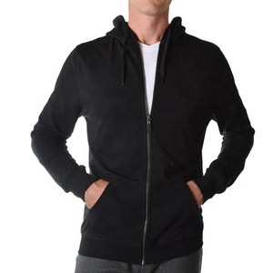 Sweat-shirts à capuche/zippés en molleton brodé sur mesure de haute qualité pour hommes grandes tailles - Product Image 1