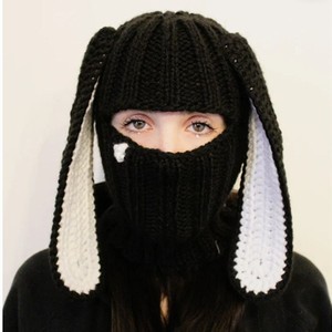 OEM Halloween Funny Horns Full Face Cover Warm Knitted Hat Outdoor Windproof Ski <b>Mask</b> Balaclava - Product Image 2