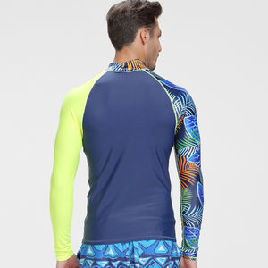 Barato precio bajo y la mejor cantidad nuevo profesional personalizado 100% poliéster Rash Guard para hombres - Product Image 2