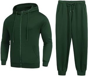 Suprex Enterprises Men's <b>Winter</b> Tracksuit Casual Long Sleeve Athletic Sweat Suit Two-Piece Set Jogging Suits 100% Cotton - Product Image 3