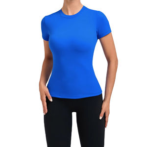 T-shirt à manches longues pour femmes, ensemble de fitness à manches longues, leggings taille haute, survêtements de sport courts, nouvelle collection 2025 - Product Image 1