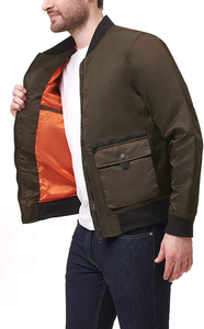Chaqueta Bomber de Satén con Parches Bordados Personalizados, Unisex, Formal, Camuflaje, Impermeable, Resistente al Viento, para Primavera, en Oferta - Product Image 3