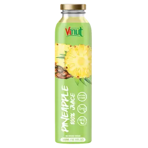 300 мл стеклянная бутылка VINUT 100% ананасовый сок напиток вьетнамские поставщики свежих ананасов прямо с фермы