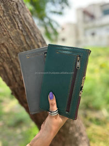 Bolso de mano con estampado de animales para mujer, Cartera de piel auténtica hecha a mano con estampado de animales, multicolor, elegante y rechoncho, multiusos, tarjetero ATM - Product Image 4