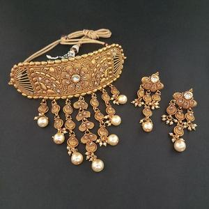 Real Creation FBB0129B Ensemble de collier en cuivre AD Stone Choker Ensembles de bijoux fins - Product Image 1