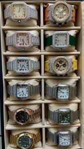 Montre Hip Hop Personnalisée Moissanite Diamant Givré Plaqué Or Blanc Modèle Carré Prix Usine Vente en Gros pour Hommes - Product Image 6