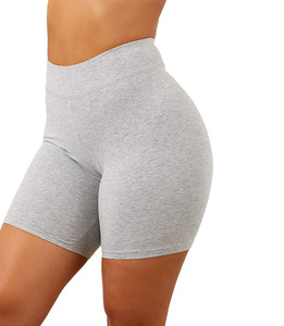 Short de yoga côtelé taille haute sans couture pour femme, coupe d'entraînement extensible - Product Image 2