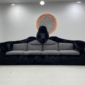 Gorilla King Kong Luxury Modular <b>Storage</b> Sofa Backless Wood Legs Modern Chesterfield L-Shape Three <b>Seat</b> PU Fabric Living Room - Product Image 3