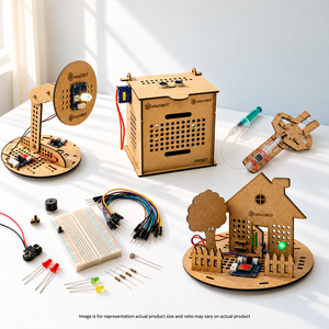 ชุดประกอบโคมไฟตั้งโต๊ะ STEM DIY ระดับ 8 ของเล่นวิทยาศาสตร์แบบประกอบเอง ทำจากไม้ ของเล่นเสริมทักษะ หุ่นยนต์จำลองสำหรับเด็ก - Product Image 1