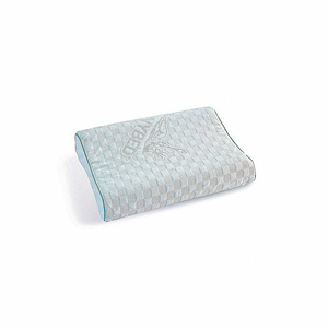 Comfortable Ergonomic Cervical Pillow with Latex Memory <b>Foam</b> Core High Quality Breathable Fabric Modern Geometric Design Factory - Product Image 2