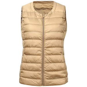 Chaleco Acolchado Sin Mangas para Invierno, con Cremallera, Logotipo Personalizado, Estilo Urbano, Chaqueta Bomber con Capucha Desmontable para Mujer, Relleno de Algodón - Product Image 1