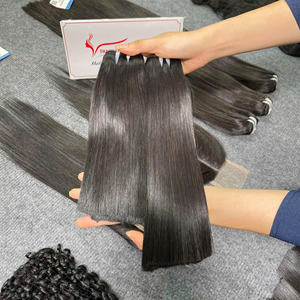 Extensiones de cabello humano recto de hueso de Color Natural alineado con cutícula de cabello crudo debe artículo fácil de usar Envío Directo - Product Image 1