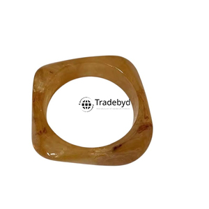 กำไลเรซินลายดอกไม้ทองเหลืองสำหรับทุกเพศคุณภาพระดับพรีเมี่ยมสำหรับเป็นของขวัญในโอกาส - Product Image 2