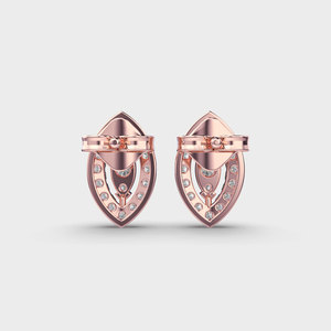 925 <b>Silver</b> Marquise Shape Cut Moissanite Diamond Push <b>Back</b> Stud <b>Earrings</b> Daily Wear Charm Stud Jewelry Findings Components - Product Image 2