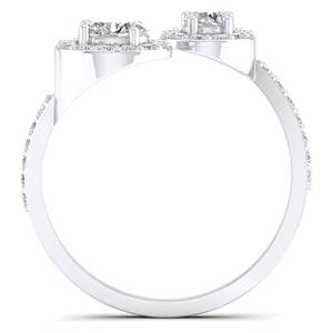 Anillo Ajustable de Oro Sólido de 14K con Moissanita de Corte Redondo de 0.81 Quilates, Diseño Original REYES, para Mujer, Perfecto para Propuestas de Matrimonio - Product Image 4