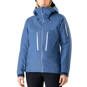 Chaqueta cortavientos para mujer con logotipo personalizado de calidad superior Tela de poliéster de color sólido Deportes Impermeable Mejor chaqueta de lluvia para mujer - Product Image 1