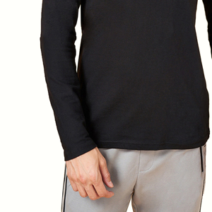 Camiseta de Manga Larga para Hombre, Personalizada, 100% Algodón, Tejido de Punto Grueso de 300g, Transpirable, de Secado Rápido, con Estampado Digital, Estilo Hip Hop - Product Image 3