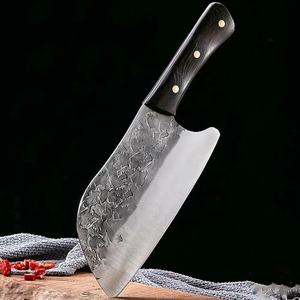 Custom Handmade 10-Inch Carbon Steel Chef Cleaver Knife with Unique Leather Sheath Beautiful Handle Customizable Supported - Product Image 4