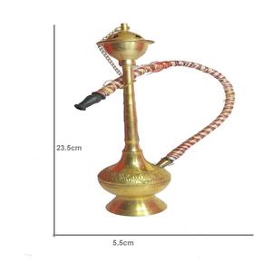 Cachimba de Latón con Acabado Niquelado, Diseños Exclusivos de Cachimbas Antiguas de Latón, Cachimba de Latón Suave con Elegante Diseño Indio Árabe - Product Image 2