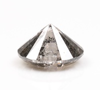 Sparkling Splendor Indian Lab Grown HPHT Salt Pepper Round Brilliant Cut Diamond 0.52 CT 5.1 MM F/VVS Clarity IGI Certificate