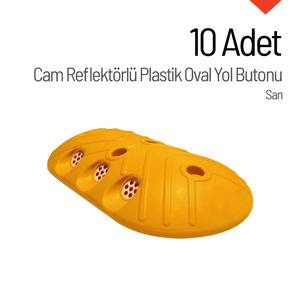 Lot de 10 clous de signalisation routière ovales en plastique ABS et PC blanc avec marqueurs en verre réfléchissants, clous de signalisation routière blancs réfléchissants en PC et ABS - Product Image 5