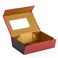 Boîte cadeau en carton rigide pliable sur mesure en gros avec impression offset et fenêtre PVC couleur pour l'emballage de produits
