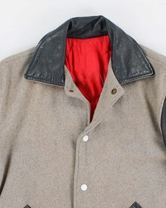 Chaqueta universitaria de mezcla de lana clásica para hombre, chaquetas Bulls, diseño de Chicago con logotipo frontal, procesamiento terminado inspirado en la universidad - Product Image 3