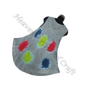 Robe longue en rayonne imprimée Tie Dye pour femmes Robe parapluie Tie Dye Colorful Design Rayon Beach Wear Umbrella Tie Dye Dress - Product Image 4