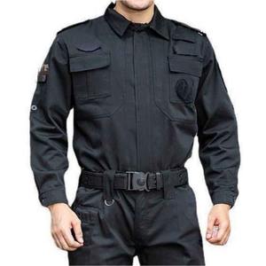 Uniforme de seguridad al por mayor overoles entrenamiento especial seguridad propiedad ropa primavera invierno manga larga negro guardia uniforme - Product Image 1