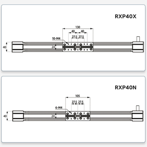 QRXQ RXP40X Nema17/23 High Speed Belt Driven <strong>Linear</strong> Motion Customizable 100-6000mm System Slider Light Weight <strong>Linear</strong> <strong>Actuator</strong> - Product Image 6