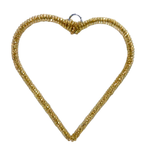 Nouvelle conception tenture murale coeur décorations de noël fer/perles nickelage taille Standard tenture murale ornement - Product Image 4